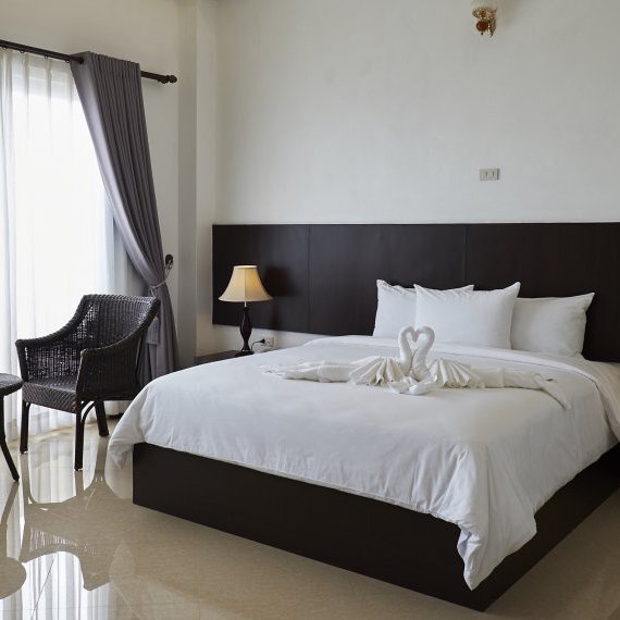 King beds at Junior Suite - Continental Plaza in Vientiane